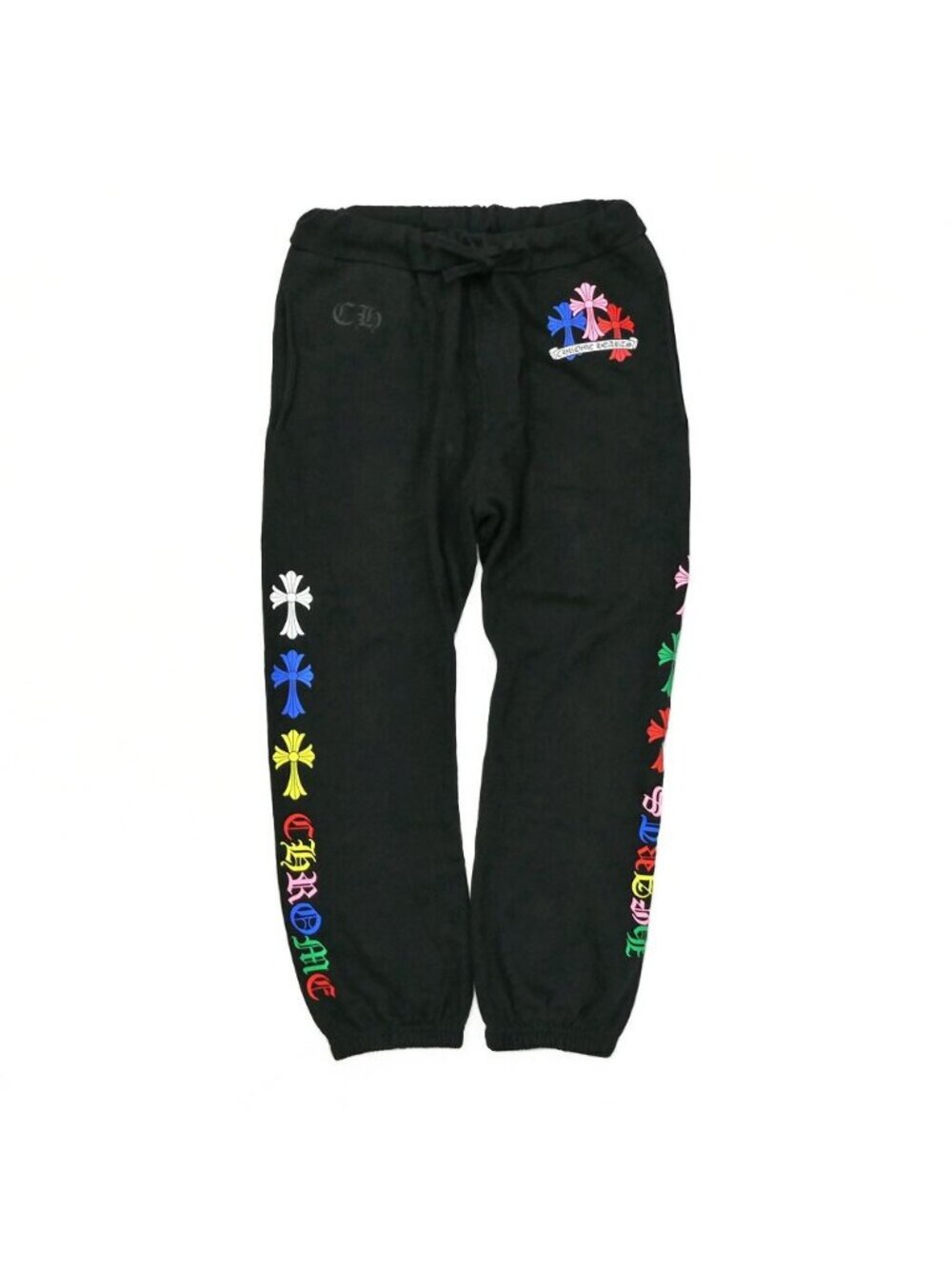 Chrome Hearts Multi Cemetery Cross Sweatpants Black Cotton Pants M